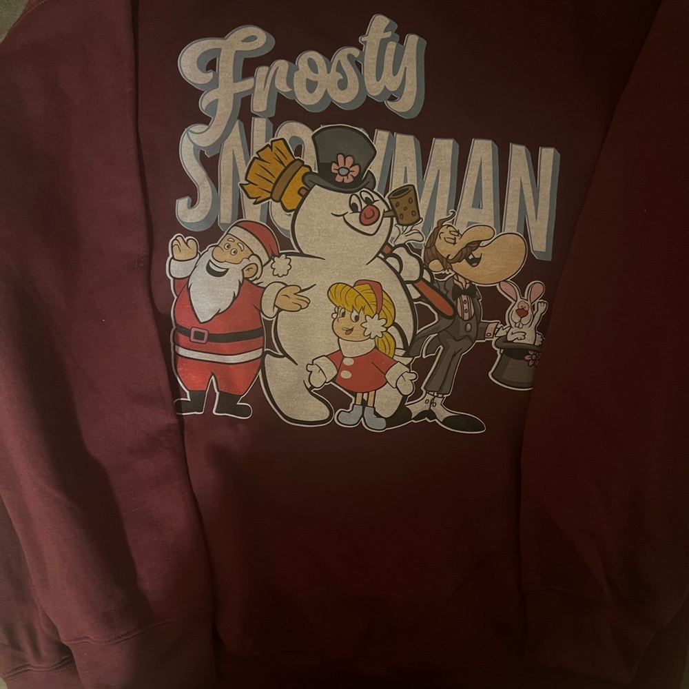 Frosty the Snowman Maroon Sweater